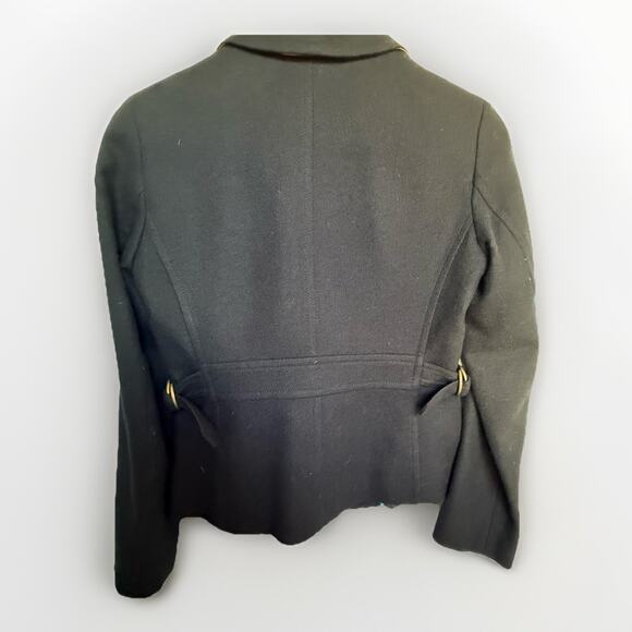 J Crew Women’s Wool Blazer Size 4 Short Navy Cinch‎ Waist - Picture 2 of 13